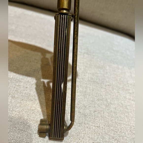 Vintage 1950s Mid Century Brass Adjustable Table Mirror - Picture 8 of 10